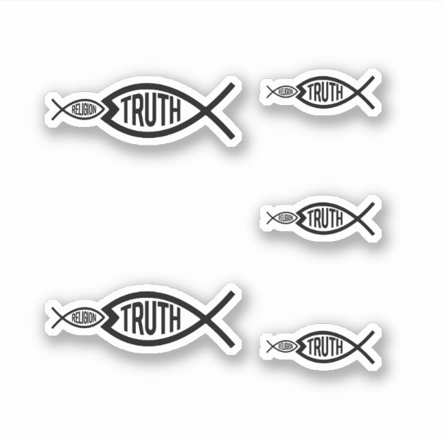 Adesivo A verdade é maior que a religião (Frente)