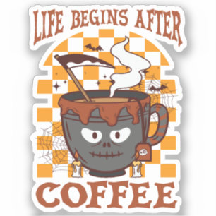 Adesivo A Vida Começa Após O Café