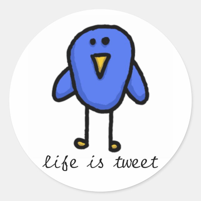 adesivo "A vida é o tweet" (Frente)
