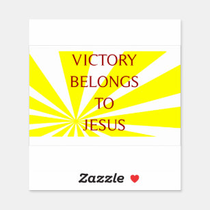Adesivo a vitória pertence a Jesus