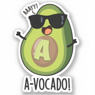 Adesivo A-vocado Funny Avocado Pun