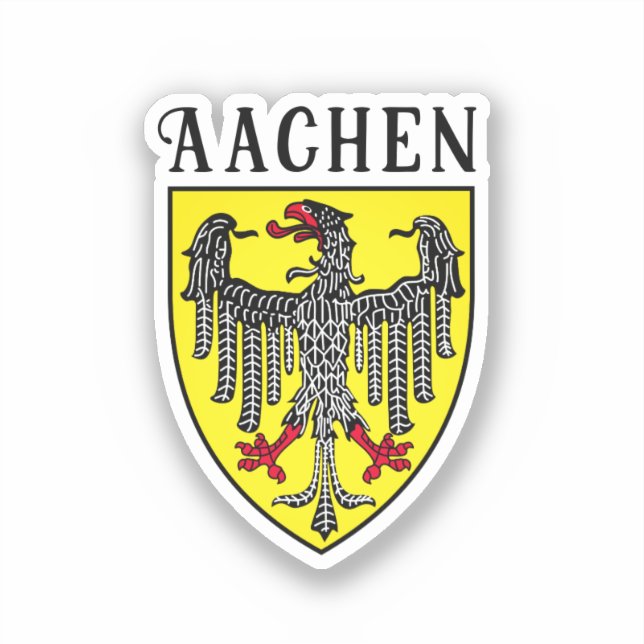 Adesivo Aachen casaco de armas, Alemanha (Frente)
