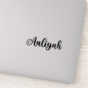 Adesivo Aaliyah Name - Caligrafia manuscrita