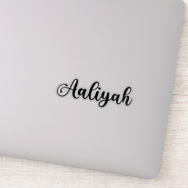 Adesivo Aaliyah Name - Caligrafia manuscrita (Detalhe)