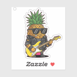 Adesivo Abacaxi Cartoon Punk Rock – Fruta Funky 