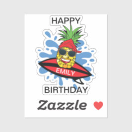 Adesivo Abacaxi surfado