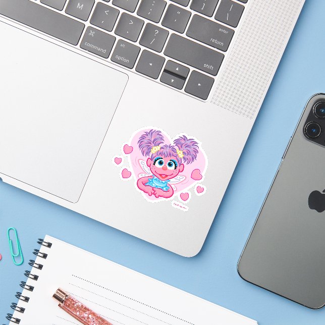 Adesivo Abby Cadabby Namorados Hearts Graphic (Notebook com iPhone)