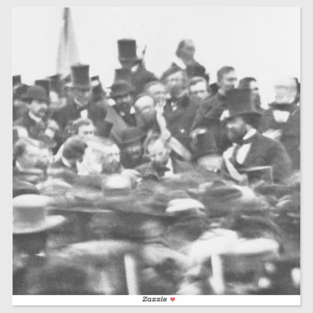 Adesivo Abe Lincoln Gettysburg Endereço: Fim da Guerra Civ (Folha)