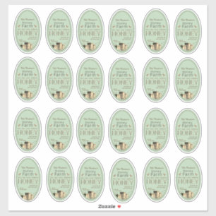 Adesivo Abelhas Oval De 2" x 3" Colmeias Verdes