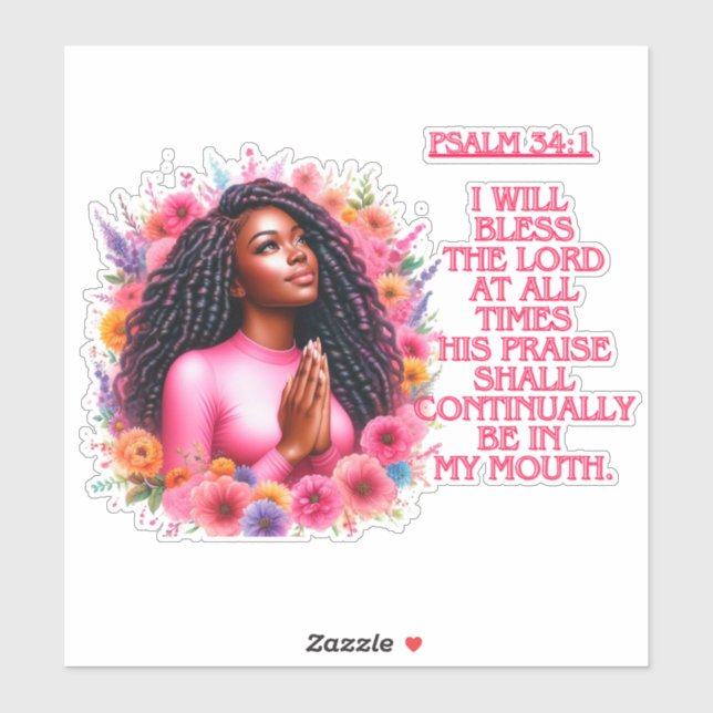 Adesivo Abençoarei O Senhor! (Folha)