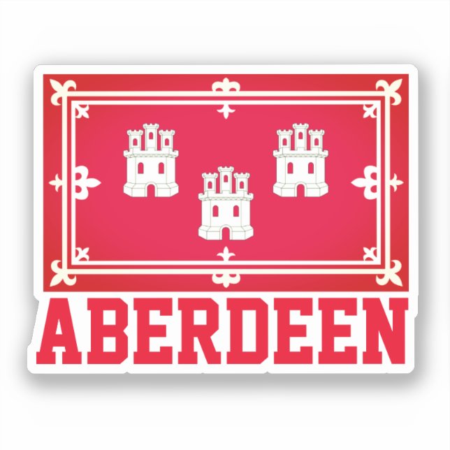 Adesivo Aberdeen, ESCÓCIA (Frente)