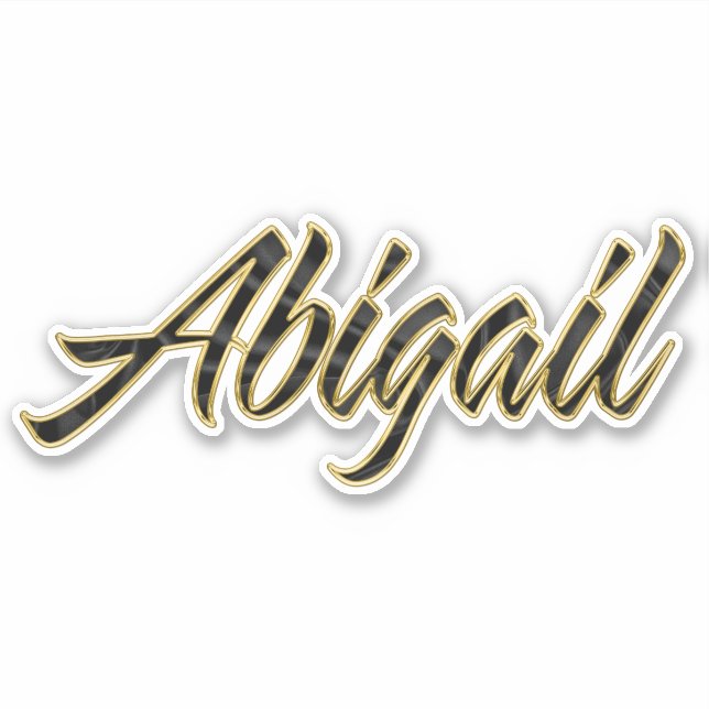 Adesivo Abigail black gold Lettering Aufkleber Sticker (Frente)