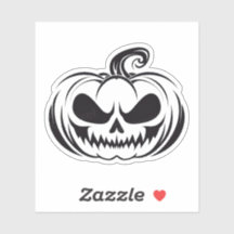 Abóbora com estêncil craniano