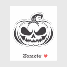 Adesivo Abóbora com estêncil craniano