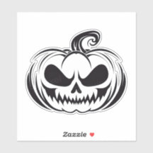 Abóbora com estêncil craniano