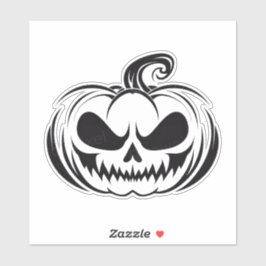 Adesivo Abóbora com estêncil craniano