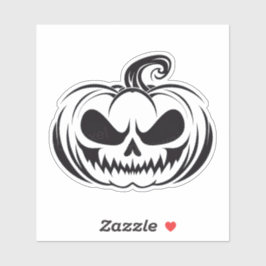 Adesivo Abóbora com estêncil craniano