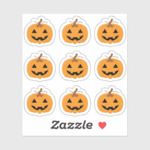 Adesivo Abobora de Halloween do Jack O'Lantern Bujo Planne