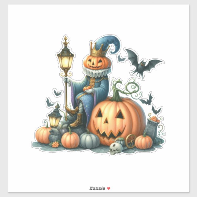 Adesivo abóbora King (Folha)