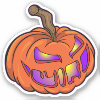 Adesivo Abóbora Mágica do Halloween