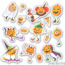 Abóboras de patinação no Halloween