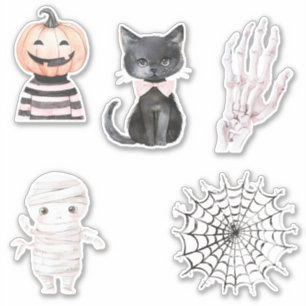 Adesivo Abóboras de Pipoca Cacto Halloween