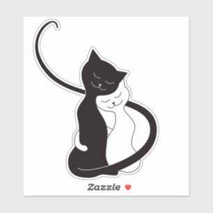 Adesivo Abraçando gatos do amor