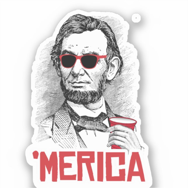 Adesivo Abraham Lincoln 'Partido Americano (Frente)