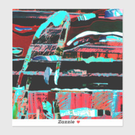 Adesivo Abstract Freedom – Large 8" x 8" Custom-Cut Vinyl 