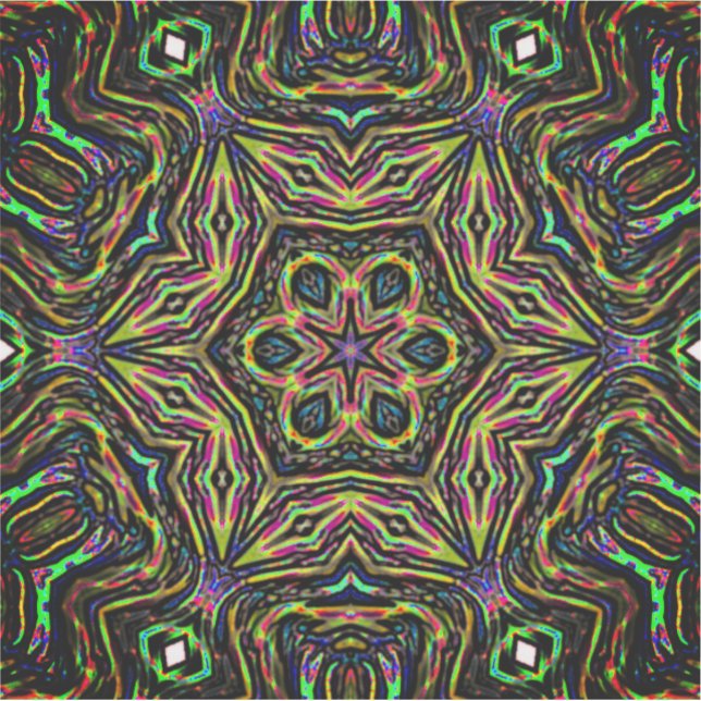 Adesivo Abstrato de arte colorida (Frente)