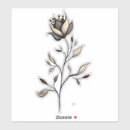 Adesivo Abstrato de arte elegante de flores