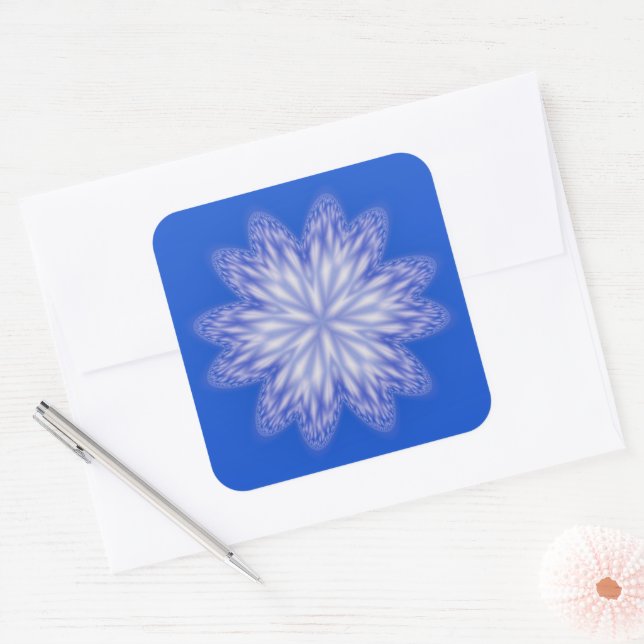 Adesivo Abstrato de neve azul (Envelope)