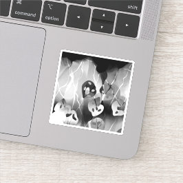 Adesivo Abstrato Moderno Preto e Branco