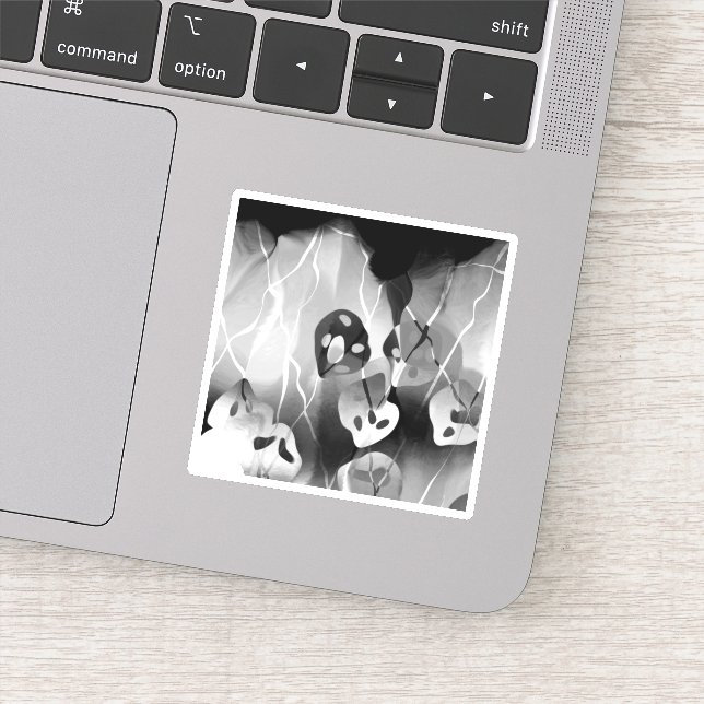 Adesivo Abstrato Moderno Preto e Branco (Detalhe)