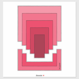 Adesivo Abstrato retângulo em vermelho