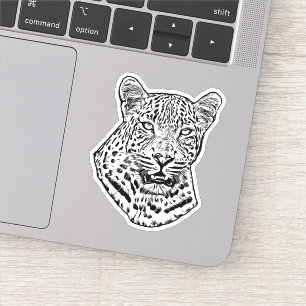 Adesivo Abstrato Snow Leopard, primeira arte animal na sel