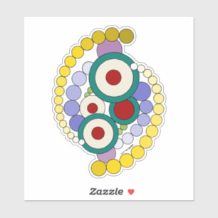 Adesivo Abstrato Trabalho de arte de círculos