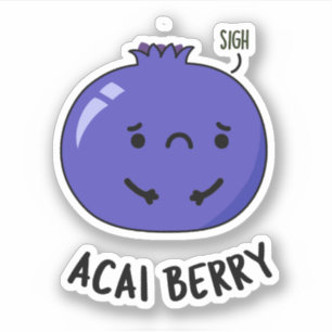 Adesivo Acai Berry Funny Fruta Pun