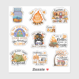Adesivo Acampamento de queda, Camp Life Sticker Pack