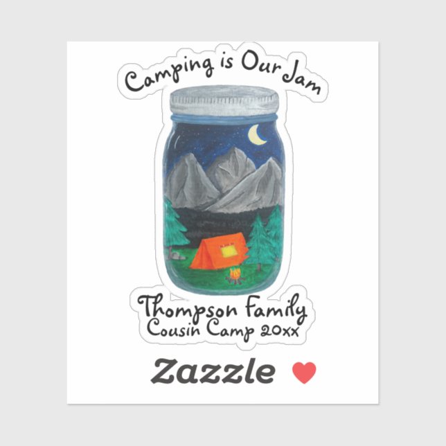 Adesivo Acampamento é a nossa tenda de emperramento e mont (Folha)