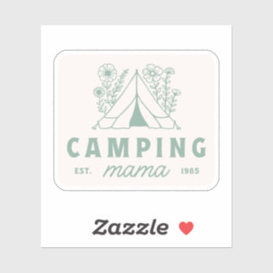 Adesivo Acampamento mamãe verão campo mãe estético
