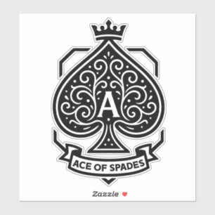 Adesivo Ace of Spades Crest — Filigre Crowado