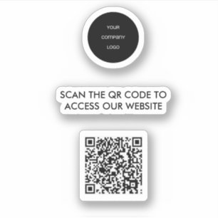 Adesivo Acesso ao site do logotipo do código QR