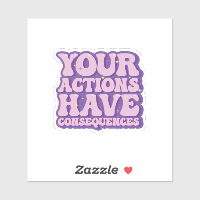 Adesivo Ações e suas consequências (Folha)