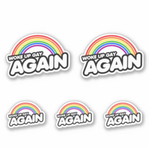 Adesivo Acordou Gay de novo