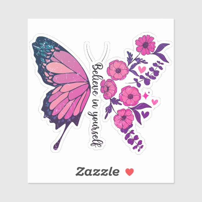 Adesivo Acredite em si mesmo (Folha)