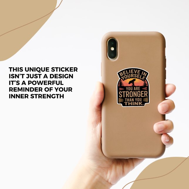 Adesivo Acredite na sua força - Vinheta Motivacional (Criador carregado)