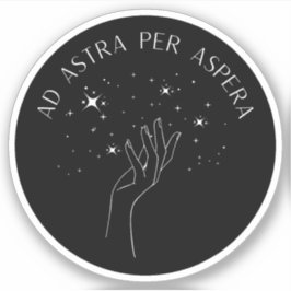 Adesivo Ad Astra Per Aspera | Citação Estática Latina