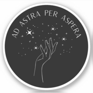 Adesivo Ad Astra Per Aspera   Citação Estática Latina