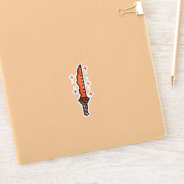Adesivo Adaga de Fogo Retro (Notebook)